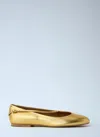 Jil Sander Elyss Laminated Ballet Flats In Black
