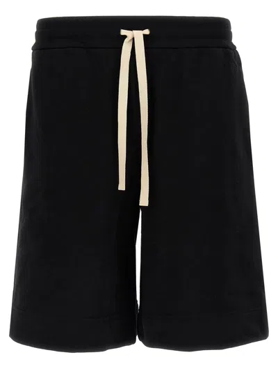 Jil Sander Cotton Track Shorts In Midnight