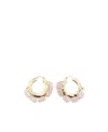 Jil Sander Embellished Bar-pin Fastened Hoop Earrings In Yellow