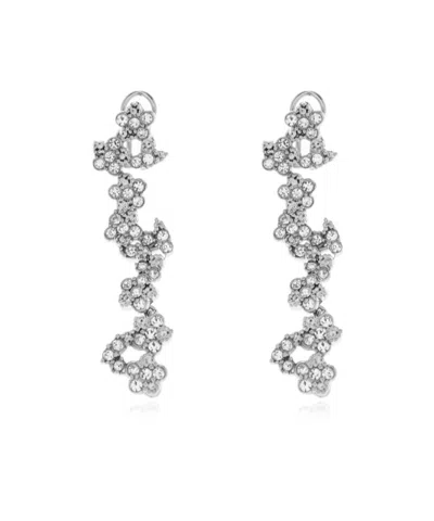 Jil Sander Embellished Earrings In Gray
