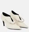 Jil Sander Embellished Leather Pumps In Piuma