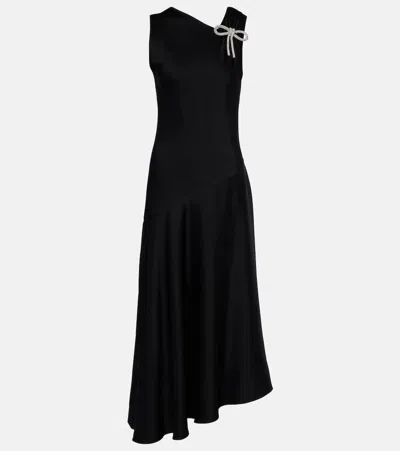 Jil Sander Embellished Midi Dress In Black