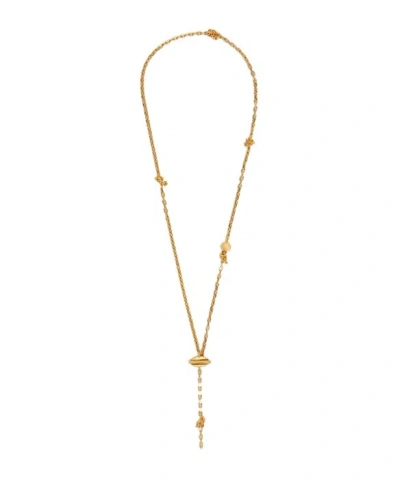 Jil Sander Embellished Necklace In Gold