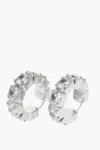 Jil Sander Embellished Sparkling Crystals Brass Earrings