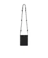 Jil Sander Tangle Medium Black Leather Shoulder Bag In Black