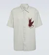 Jil Sander Embellished Virgin Wool Shirt In Light/pastel G