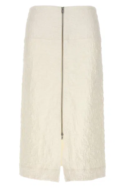 JIL SANDER JIL SANDER EMBOSSED COTTON SKIRT