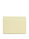Jil Sander Embossed Folded Mini Wallet In Yellow