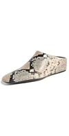 Jil Sander Snake-embossed Wedge Mules In Hazelnut