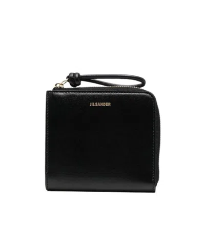 Jil Sander Embossed-logo Detail Wallet In Black
