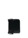 Jil Sander Embossed-logo Leather Wallet In Black
