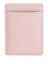 Jil Sander Embossed Magnetic Card Holder In Pink
