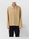Jil Sander Embroidered 170 Front Pocket Jacket In Neutral