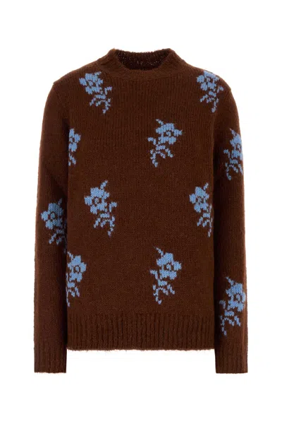 JIL SANDER EMBROIDERED ALPACA BLEND SWEATER