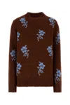 Jil Sander Embroidered Alpaca Blend Sweater In White