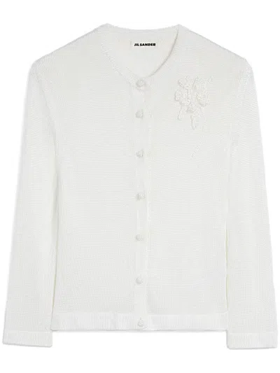 JIL SANDER EMBROIDERED CARDIGAN