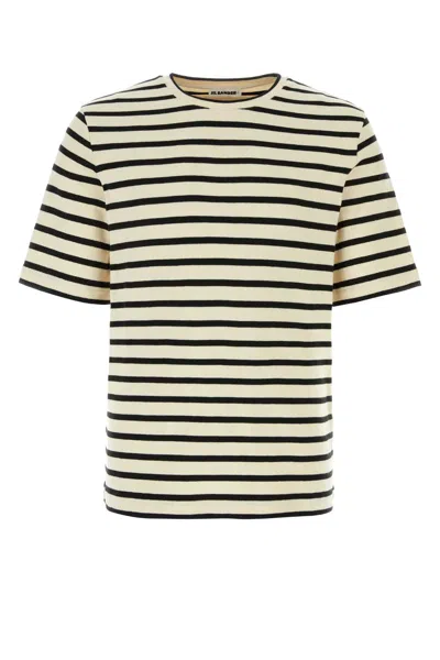 Jil Sander Embroidered Cotton T-shirt In 080