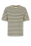 Jil Sander Black And White Striped Short Sleeve T-shirt