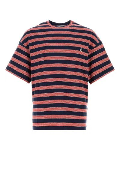 Jil Sander Embroidered Cotton T-shirt For Men In Stripped