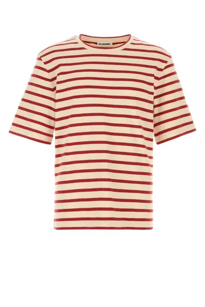 JIL SANDER EMBROIDERED COTTON T-SHIRT