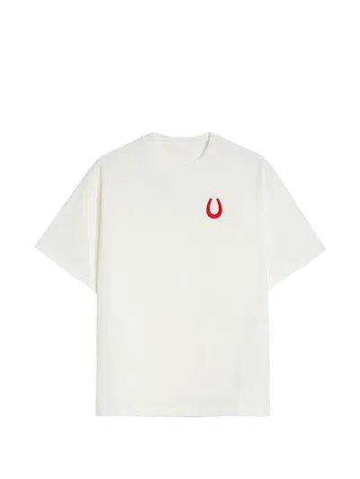 Jil Sander Embroidered Horse Crew-neck T-shirt In White
