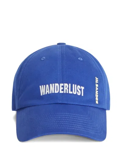 Jil Sander Embroidered-logo Baseball Cap In Blue