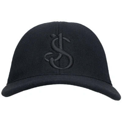 Jil Sander Embroidered-logo Cashmere Cap In Black