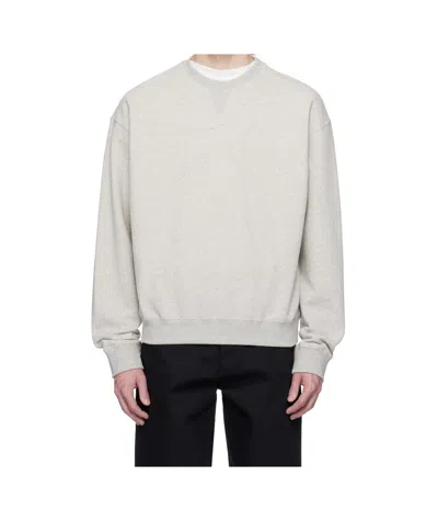 Jil Sander Embroidered Logo Sweatshirt In Gray