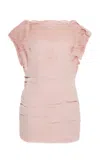 Jil Sander Embroidered Mini Dress In Pink
