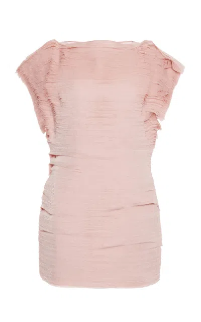 Jil Sander Embroidered Mini Dress In Pink