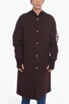 Jil Sander Embroidered Sagittarius Wool Blend Coat In White