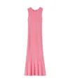 Jil Sander Embroidered Sleeveless Maxi Dress In Pink