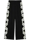 Jil Sander Embroidered Trousers In Black