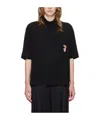 Jil Sander Embroidery Bag Polo Shirt In Black