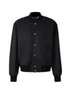 Jil Sander Embroidery Button Bomber Jacket In Black
