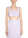 Jil Sander Embroidery Top In Purple