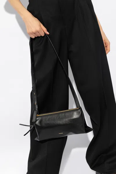 Jil Sander ‘empire' Shoulder Bag With Logo In Black