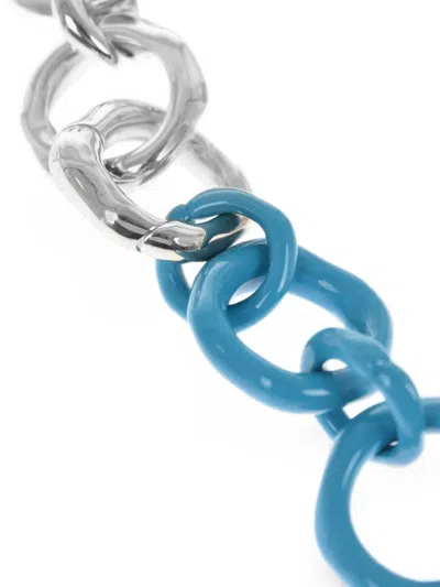 Jil Sander Enameled Chain Necklace In Multi