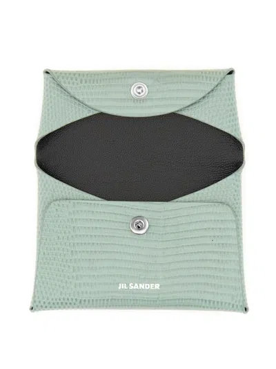 Jil Sander Envelope Coin Purse In Azure