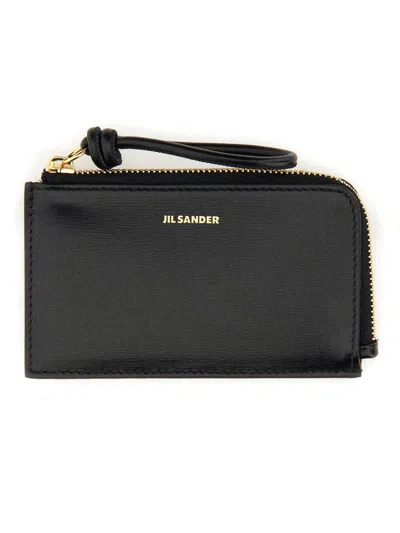 Jil Sander Envelope Coin Purse In Black