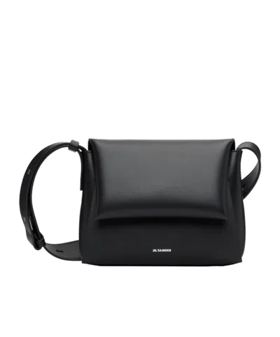 Jil Sander Envelope Messenger Shoulder Bag In Black