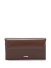 Jil Sander Leather Folded Wallet In Brown