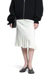 Jil Sander Envers Satin Flared Skirt In White