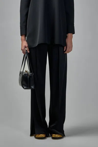 Jil Sander Envers Satin Trousers In Black