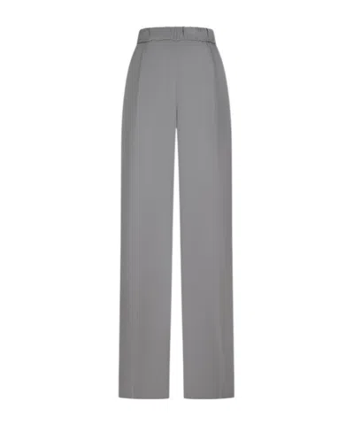 Jil Sander Envers Side-slits Wide Leg Trousers In Gray