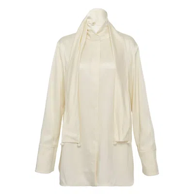 Jil Sander Enverse Satin Shirt In Neutral