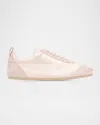 Jil Sander Etage Satin And Suede Low-top Sneakers In Neutral
