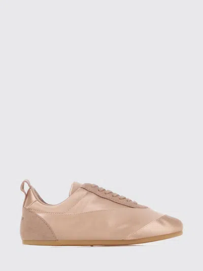 Jil Sander Pastel Satin And Suede Sneaker For Women In Pink