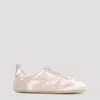 Jil Sander Etage Satin And Suede Low-top Sneakers In Neutral