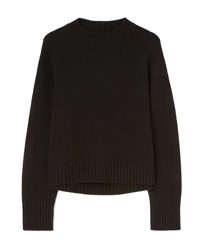 Jil Sander Extra-long Sleeve Sweater In Black